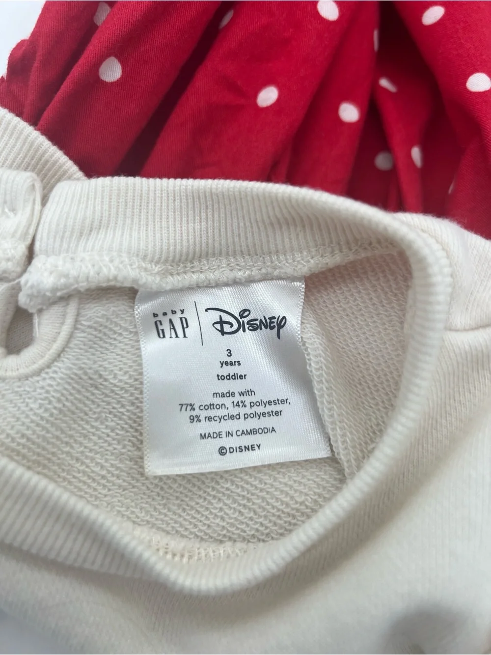 Baby gap disney 3 Years Red White Minnie Polka Dot Dress